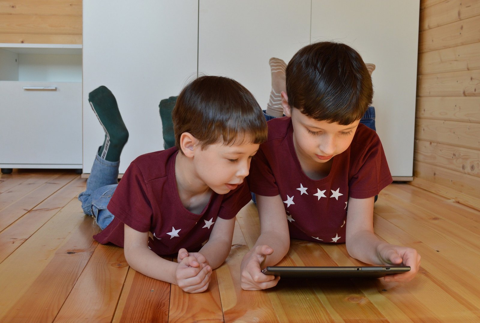 Tablet app interface showing educational content